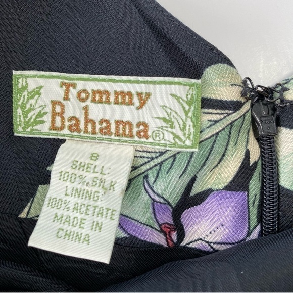 Tommy Bahama fitted sleeveless midi dress, v-neck, floral print, 💯 silk - Picture 11 of 12